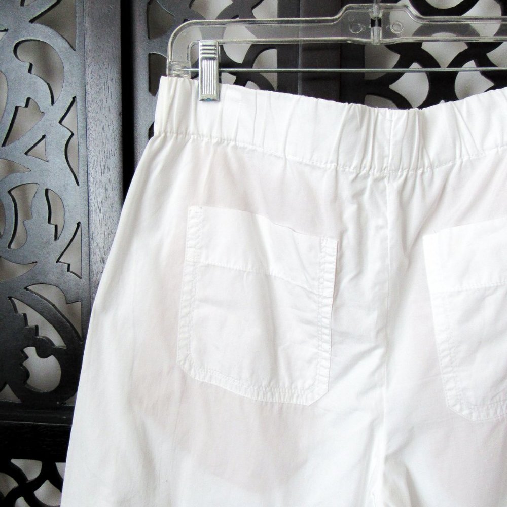VINCE Wide Leg Cotton Pants Side-Slit Culottes in White Size- M/L - Picture 15 of 17